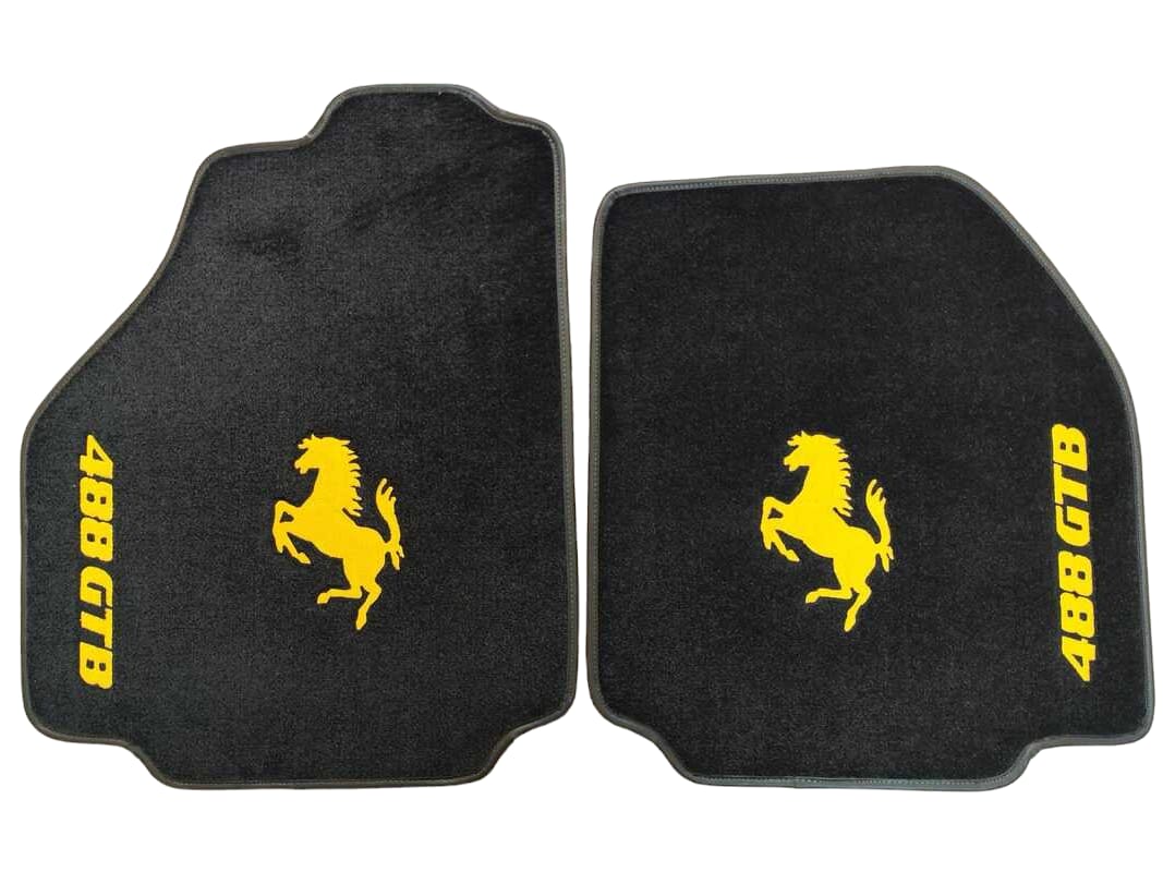 For Ferrari Floor Mats Custom Fit Ferrari Carpet Velour Mats with Custom Stitch
