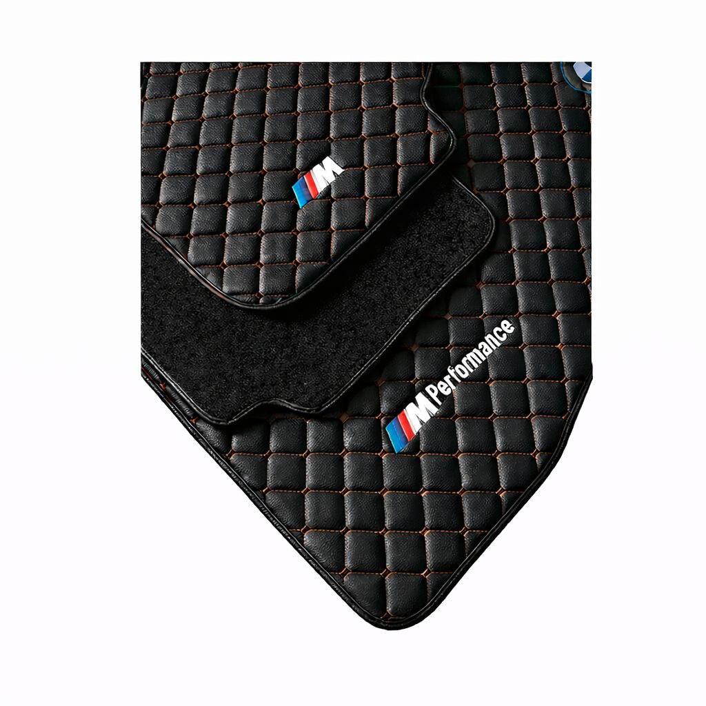 For BMW Leather Floor Mats Made To Measure Custom Design Mats M2 M3 M4 M5 M8