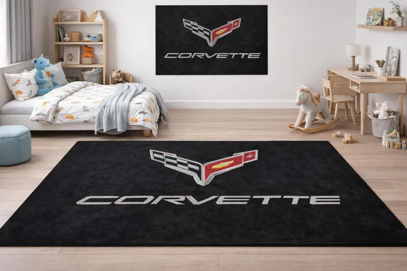 Corvette Garagemat 5x7 FT (60x87 Inch) C2 C3 C4 C5 C6 C7 C8 Z06