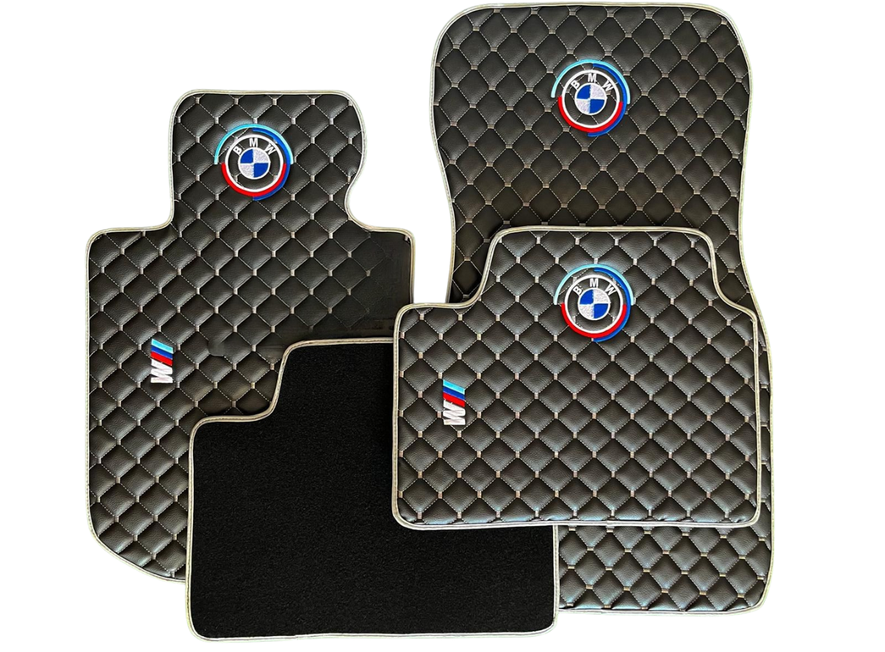 For BMW Leather Floor Mats Made To Measure Custom Design Mats M2 M3 M4 M5 M8