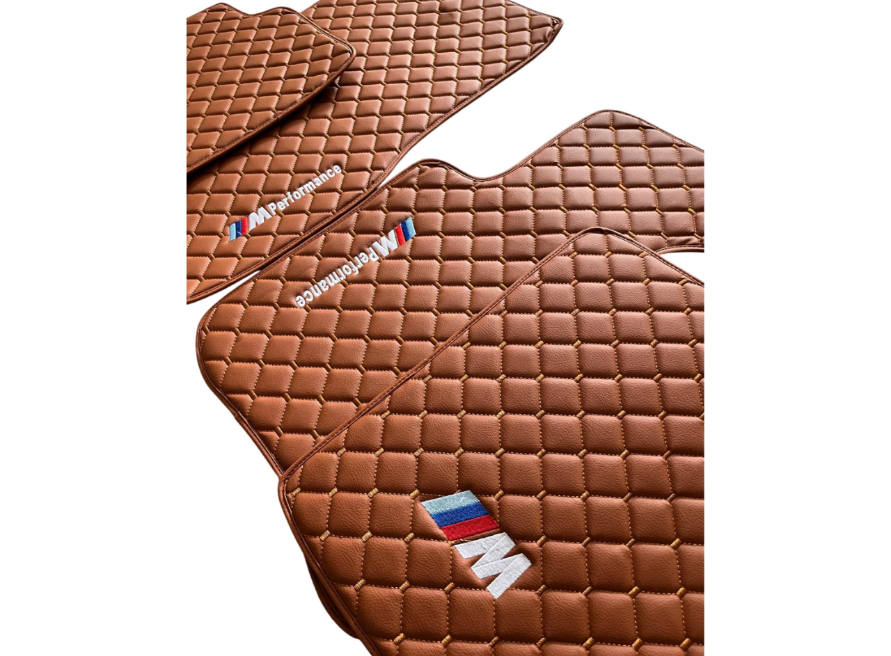 For BMW Leather Floor Mats Made To Measure Custom Design Mats M2 M3 M4 M5 M8