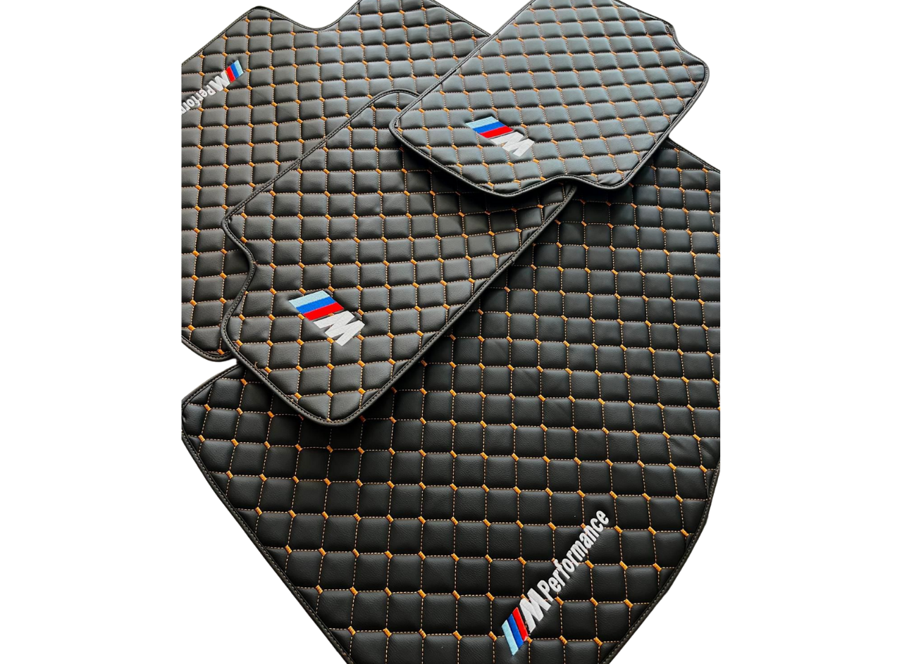 For BMW Leather Floor Mats Made To Measure Custom Design Mats M2 M3 M4 M5 M8