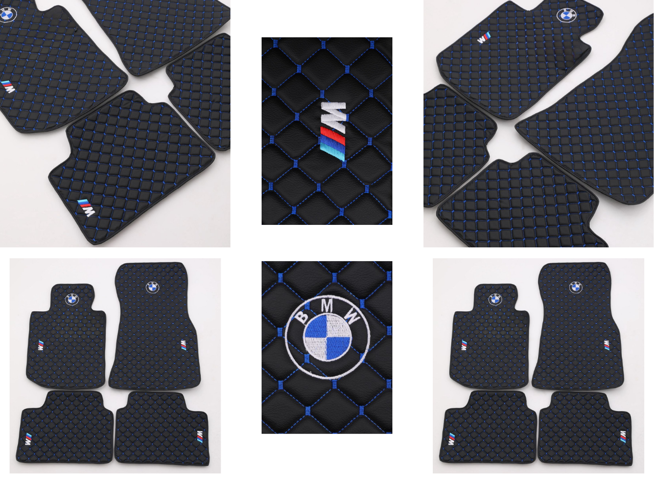For BMW Leather Floor Mats Made To Measure Custom Design Mats M2 M3 M4 M5 M8