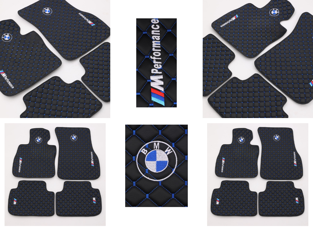 For BMW Leather Floor Mats Made To Measure Custom Design Mats M2 M3 M4 M5 M8