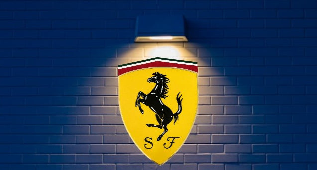 Ferrari Wall Sign for Garage – Premium Wall Decor for Car Enthusiasts
