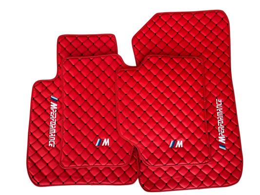 For BMW Leather Floor Mats Made To Measure Custom Design Mats M2 M3 M4 M5 M8