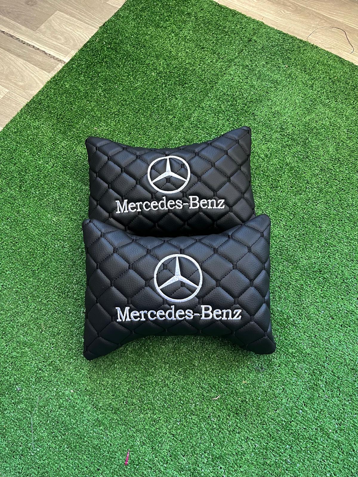 For M.Benz Leather Neck Pillow (2 PCS)