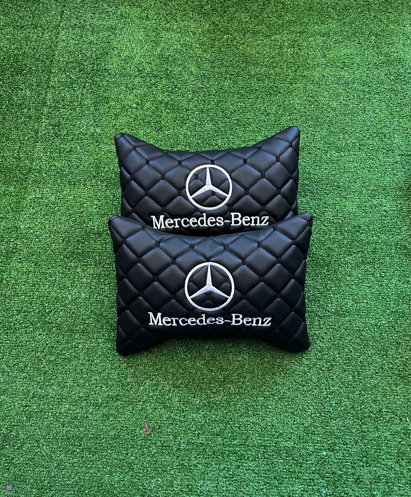 For M.Benz Leather Neck Pillow (2 PCS)