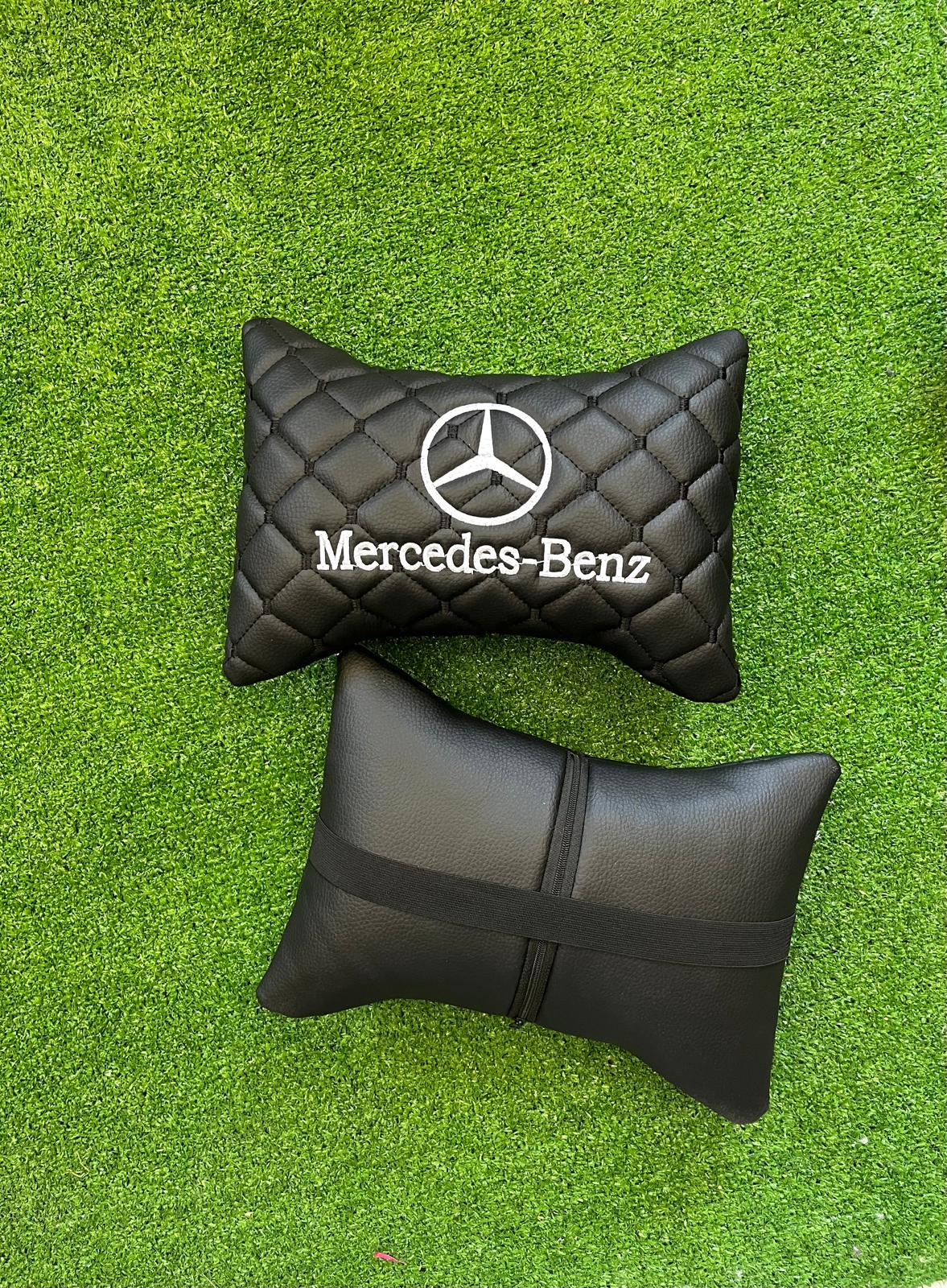 For M.Benz Leather Neck Pillow (2 PCS)