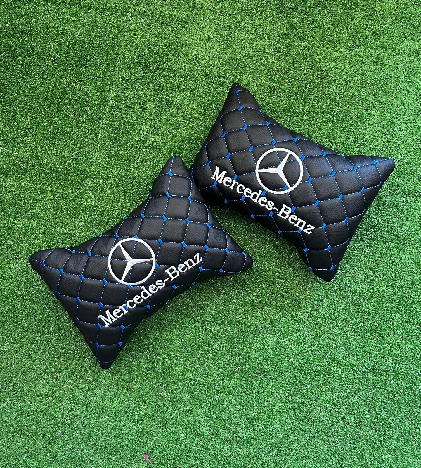 For M.Benz Leather Neck Pillow (2 PCS)