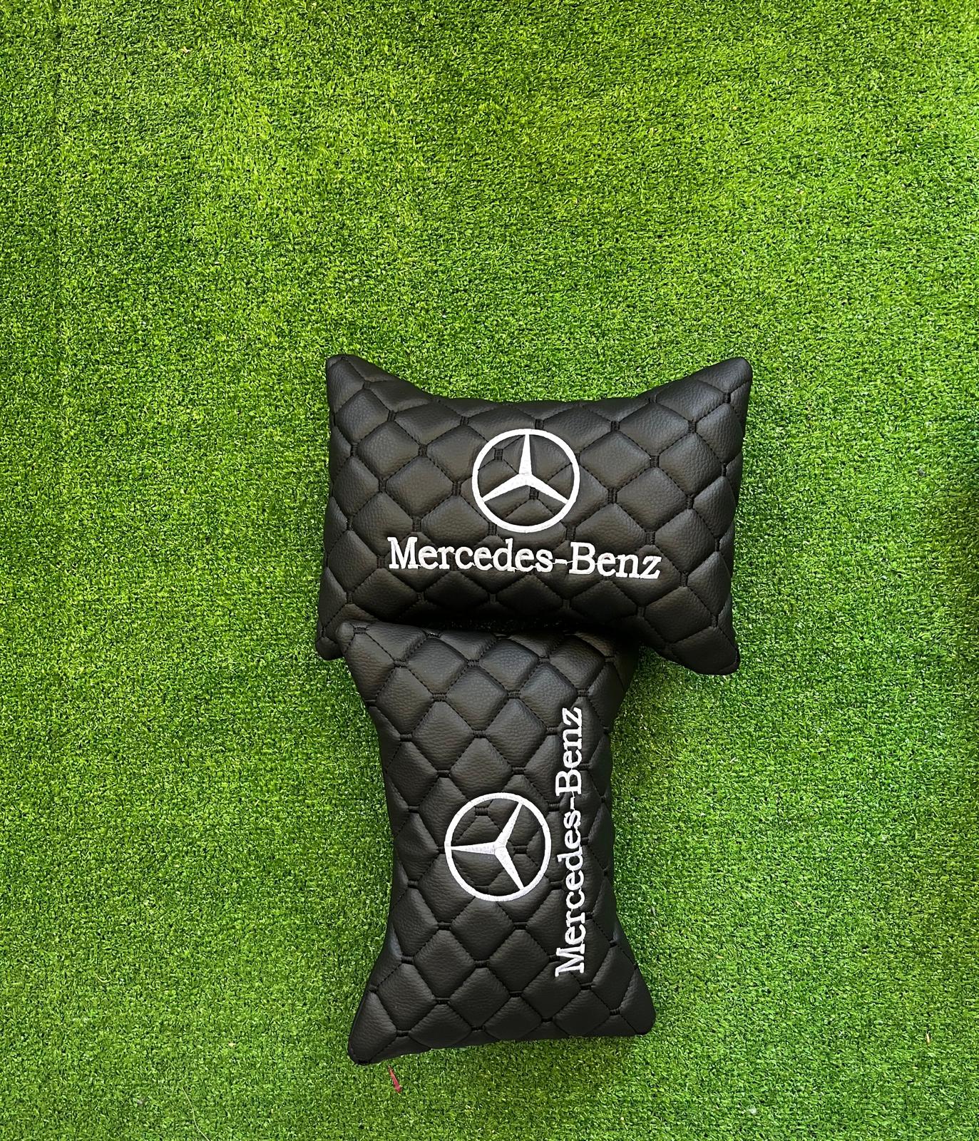 For M.Benz Leather Neck Pillow (2 PCS)