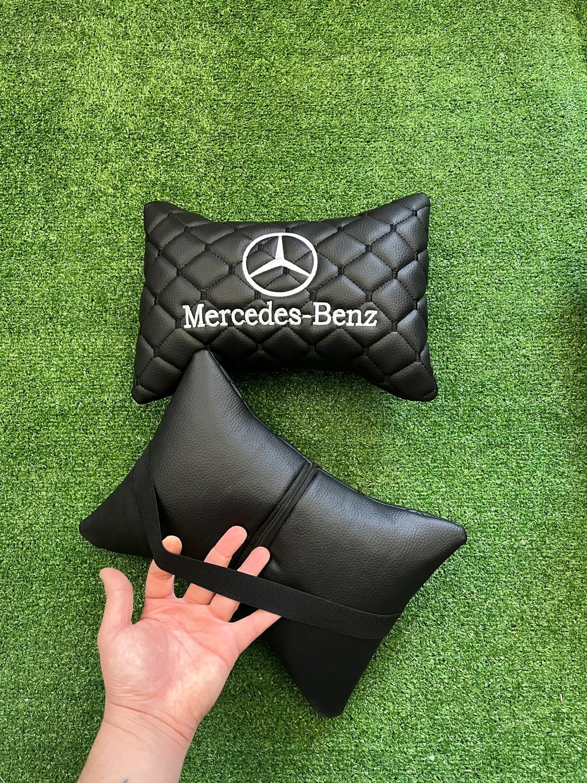 For M.Benz Leather Neck Pillow (2 PCS)