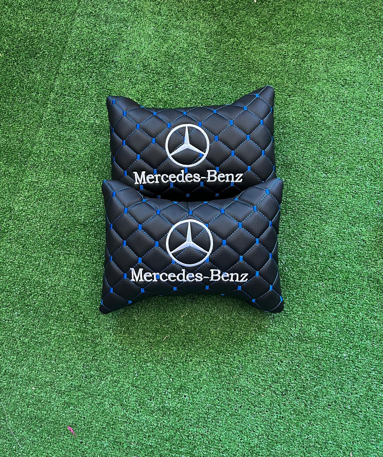For M.Benz Leather Neck Pillow (2 PCS)