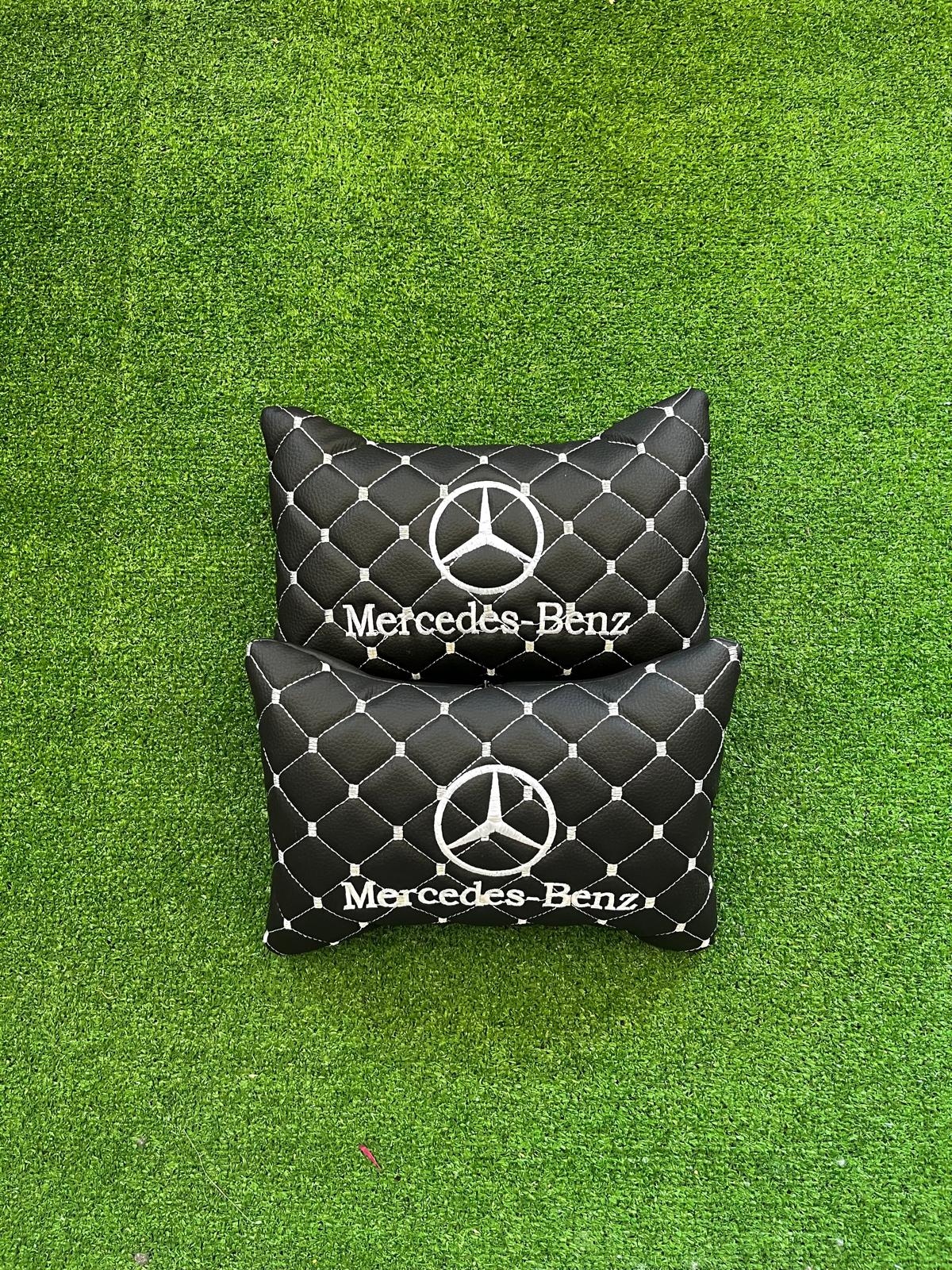 For M.Benz Leather Neck Pillow (2 PCS)