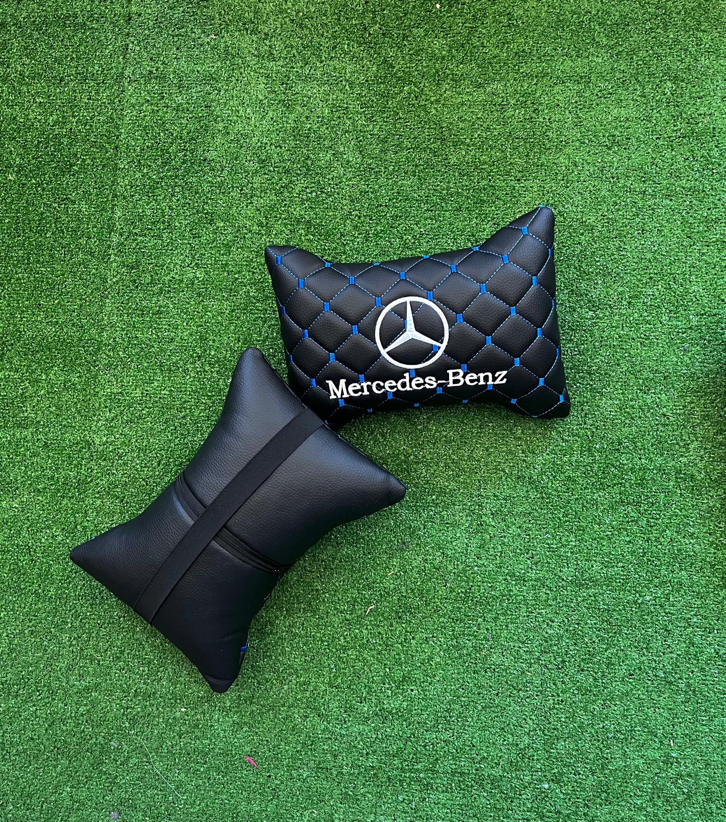 For M.Benz Leather Neck Pillow (2 PCS)
