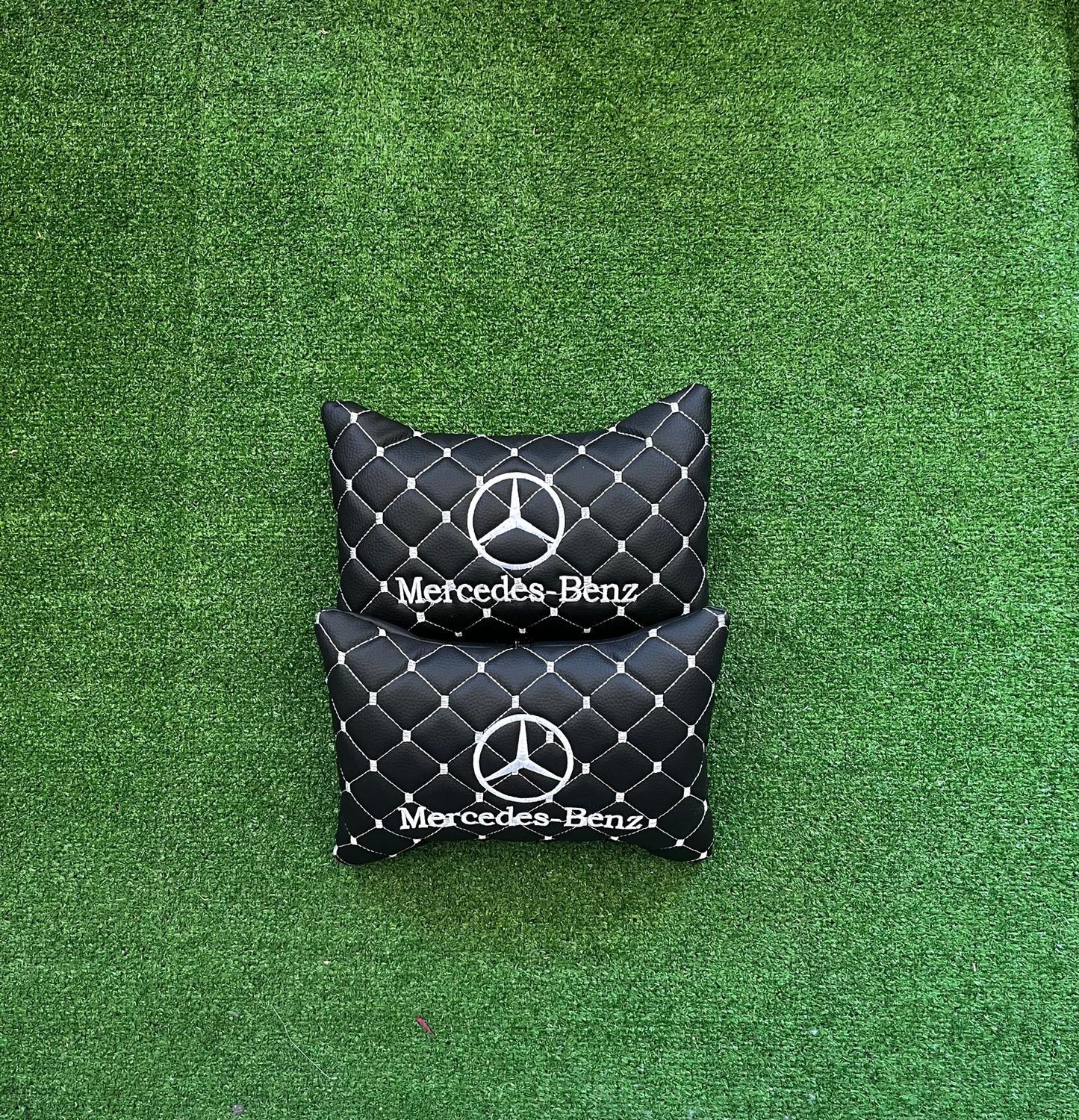 For M.Benz Leather Neck Pillow (2 PCS)