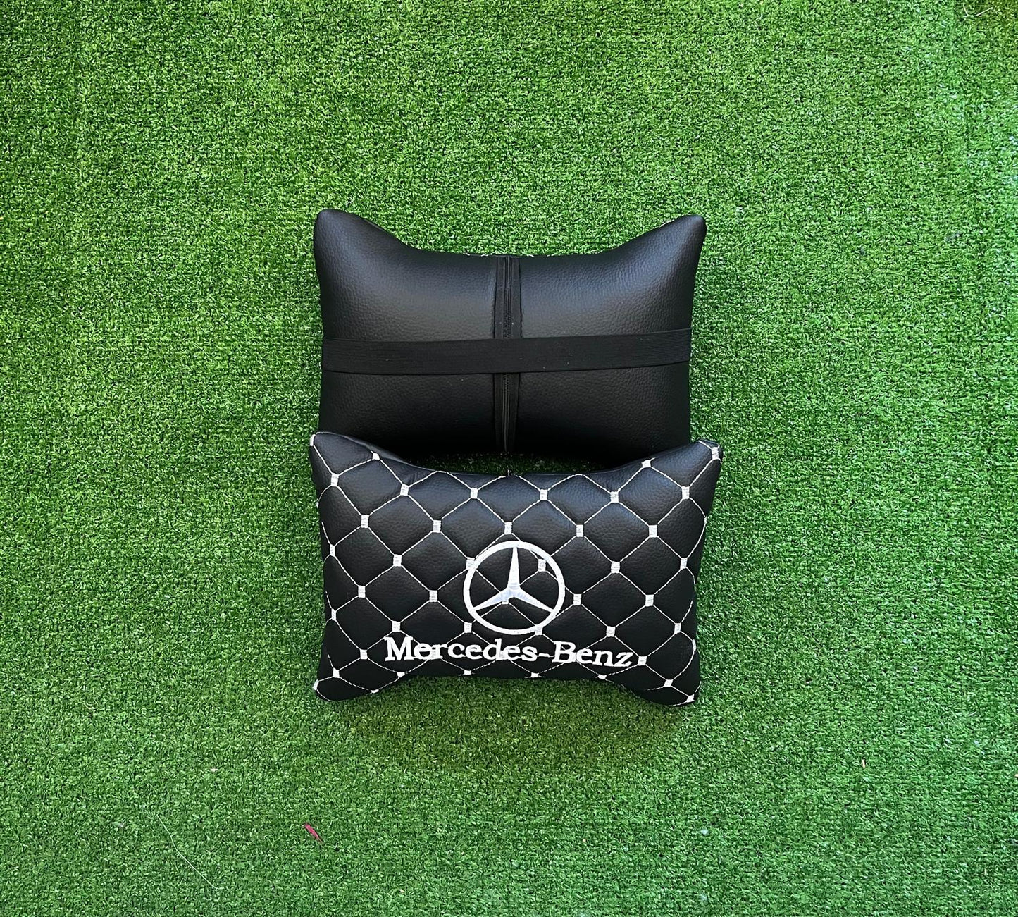 For M.Benz Leather Neck Pillow (2 PCS)