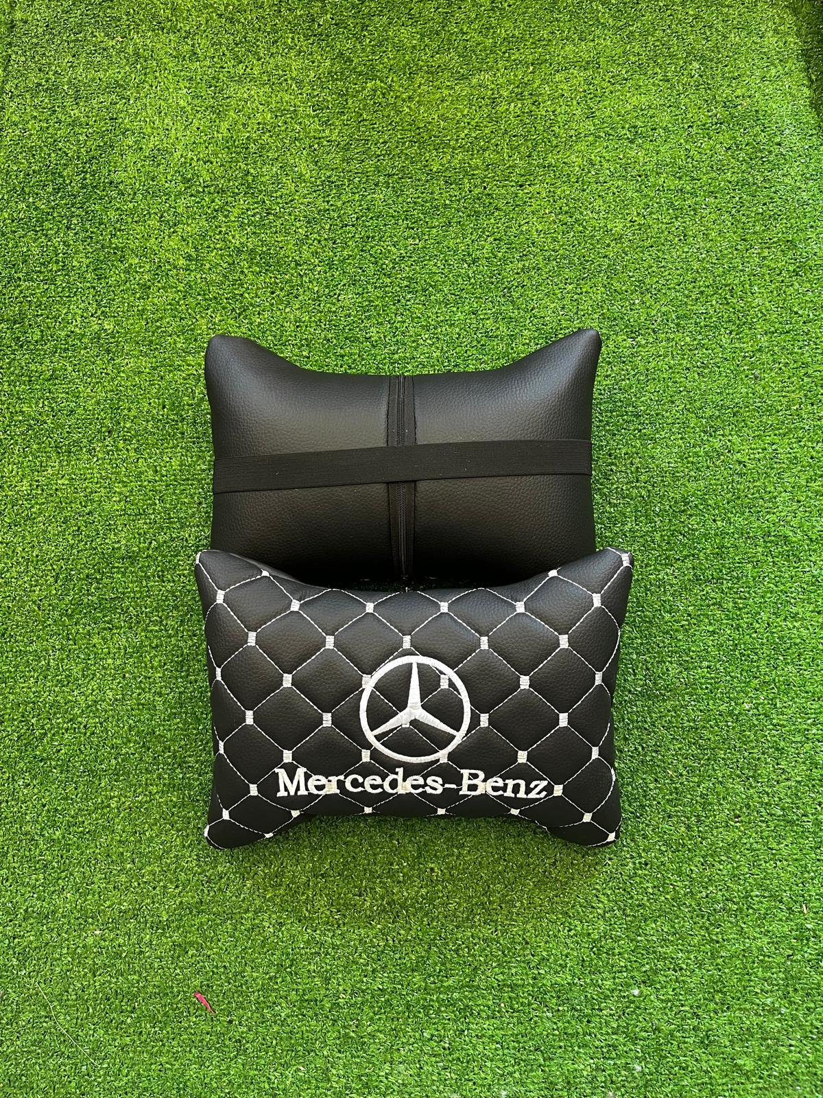 For M.Benz Leather Neck Pillow (2 PCS)