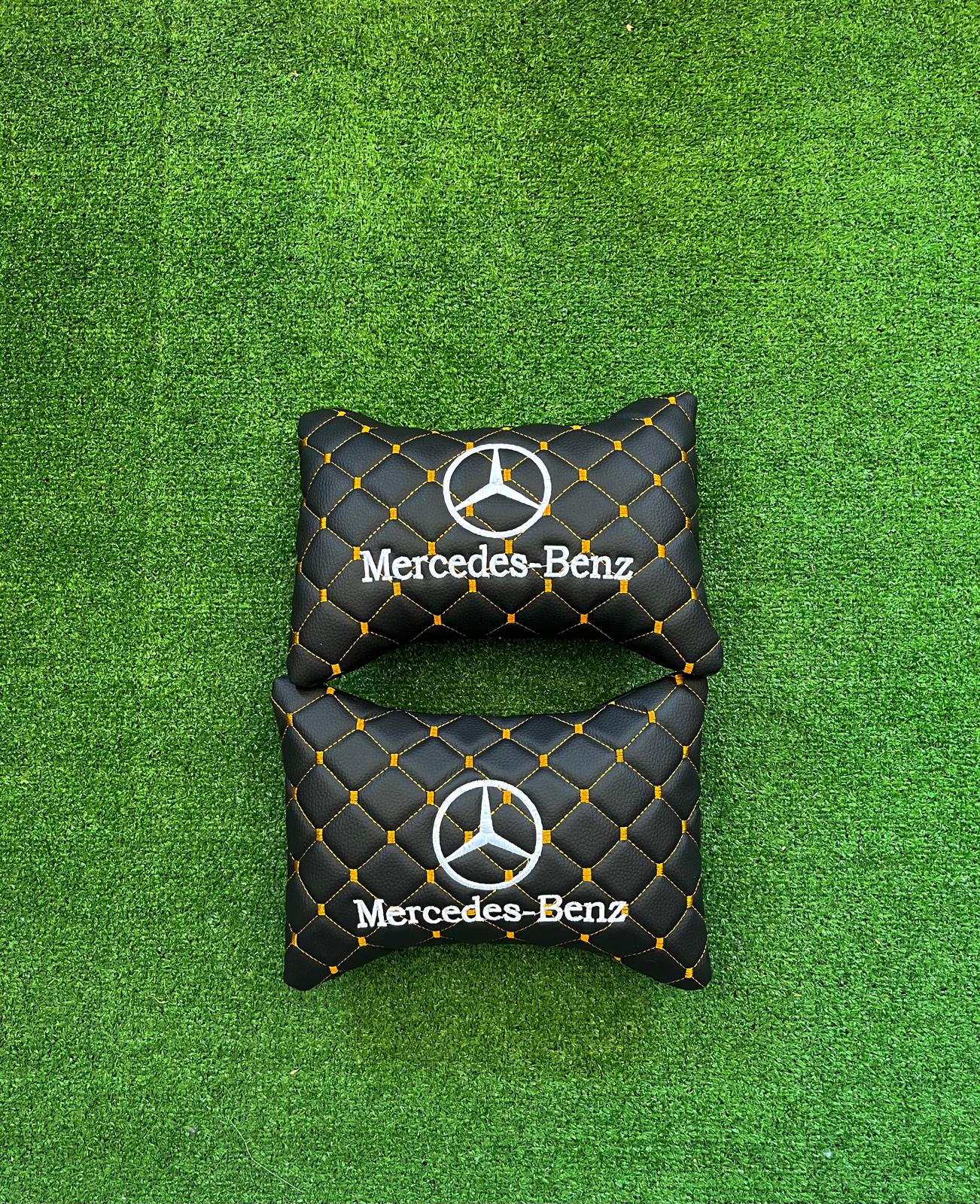 For M.Benz Leather Neck Pillow (2 PCS)