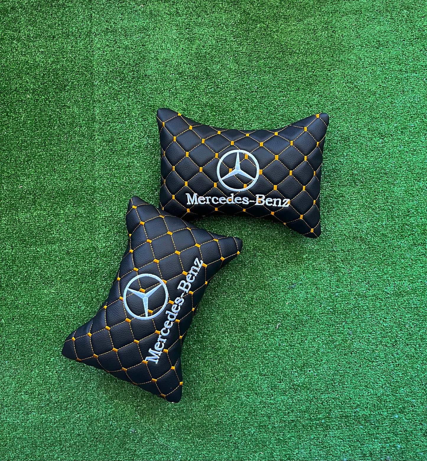 For M.Benz Leather Neck Pillow (2 PCS)