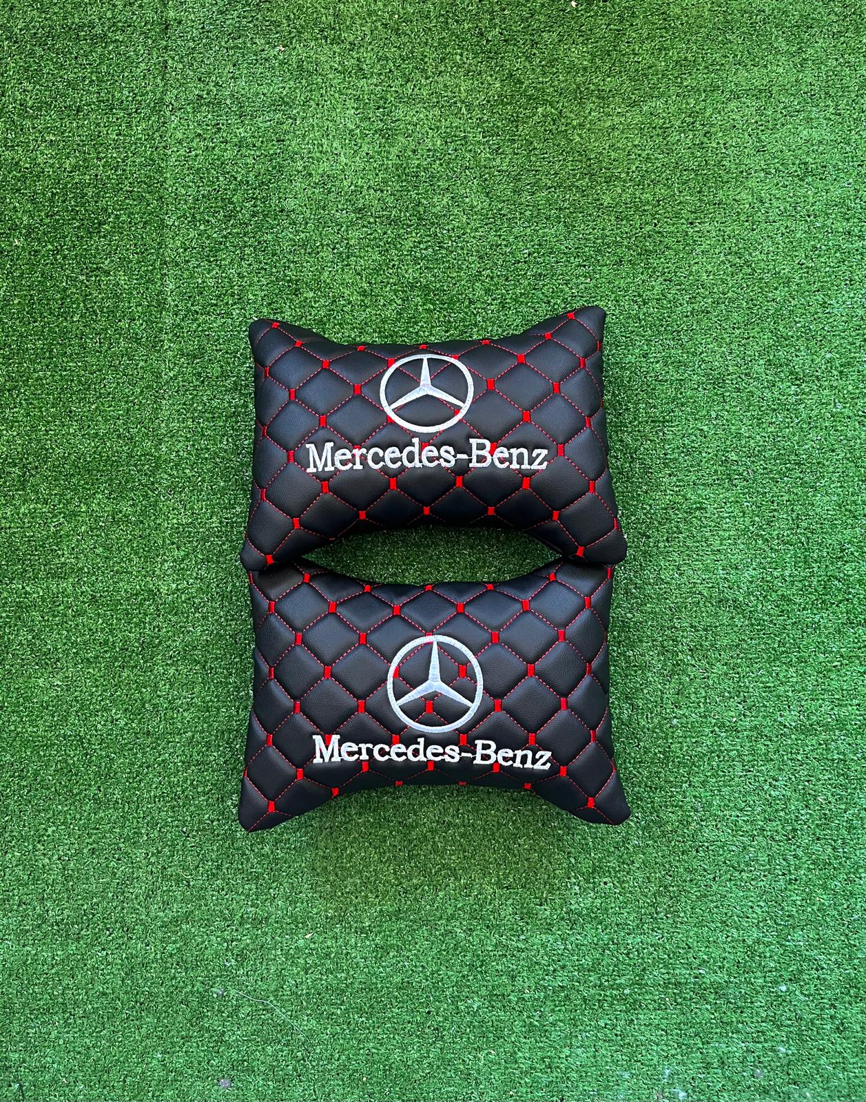 For M.Benz Leather Neck Pillow (2 PCS)