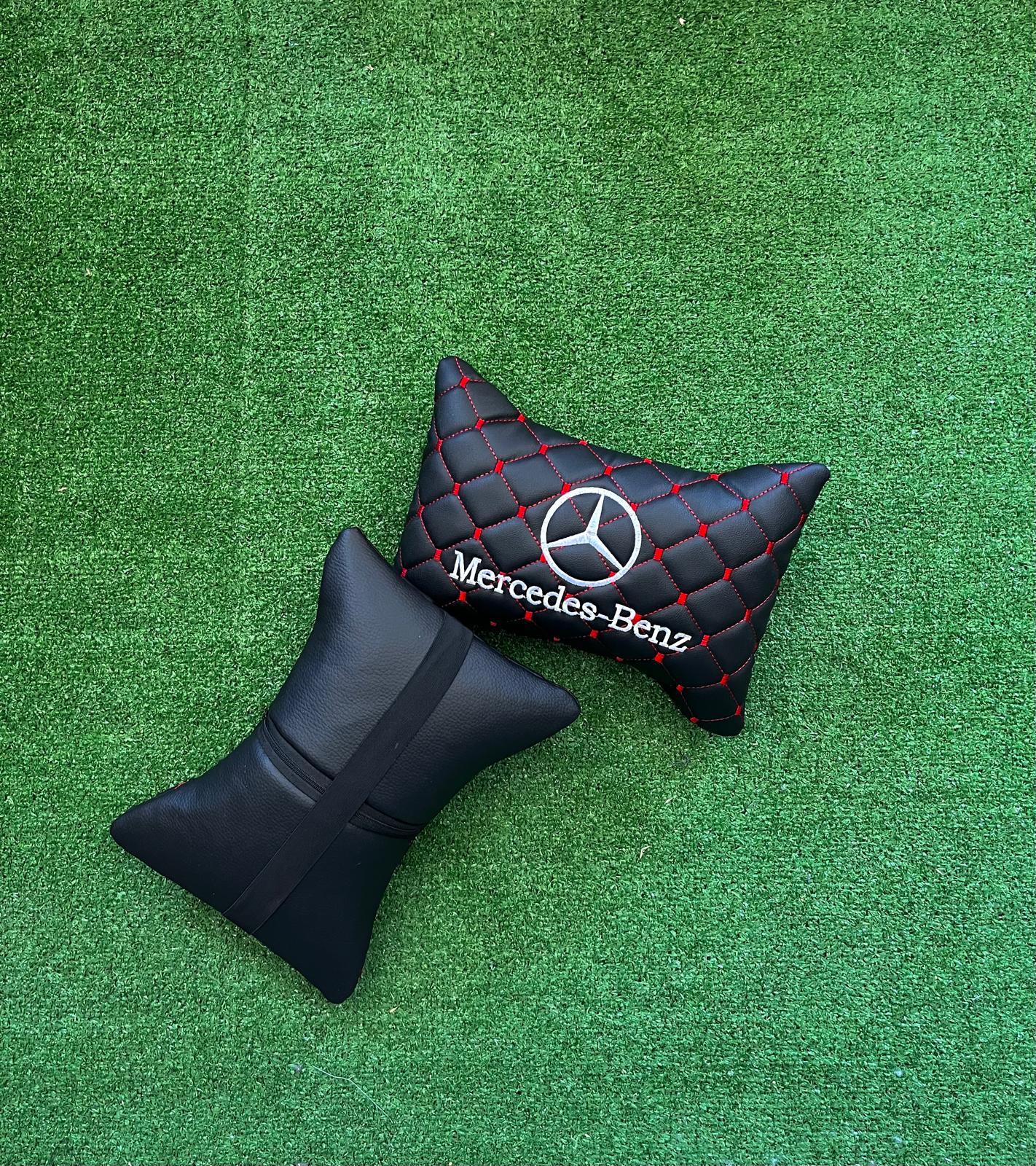 For M.Benz Leather Neck Pillow (2 PCS)