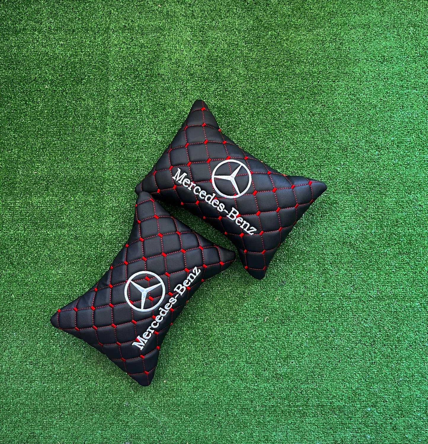 For M.Benz Leather Neck Pillow (2 PCS)