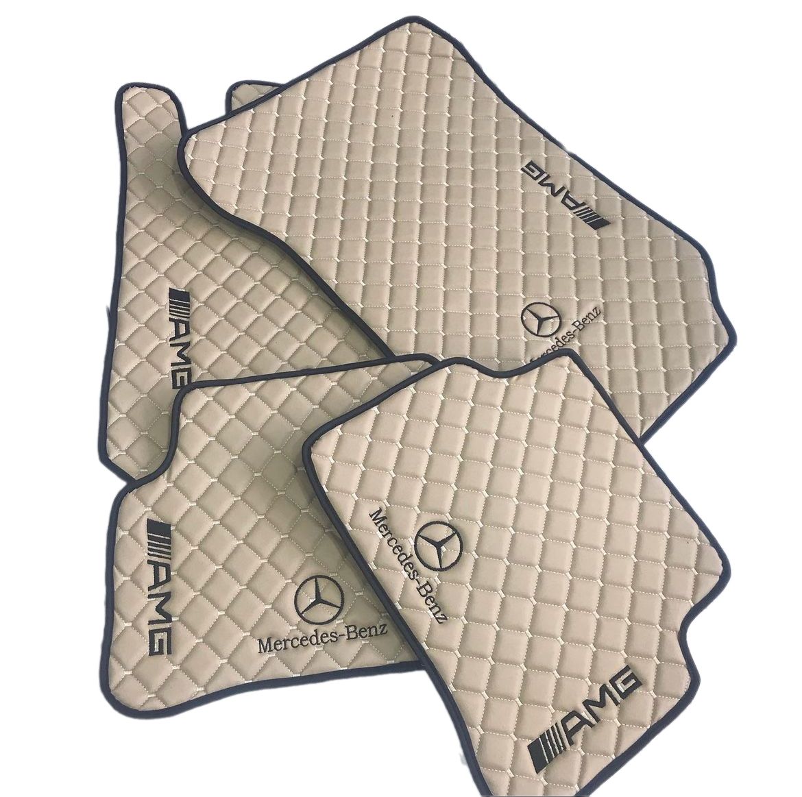 For M.Benz AMG Leather Floor Mats - Made To Measure Mats for all Model