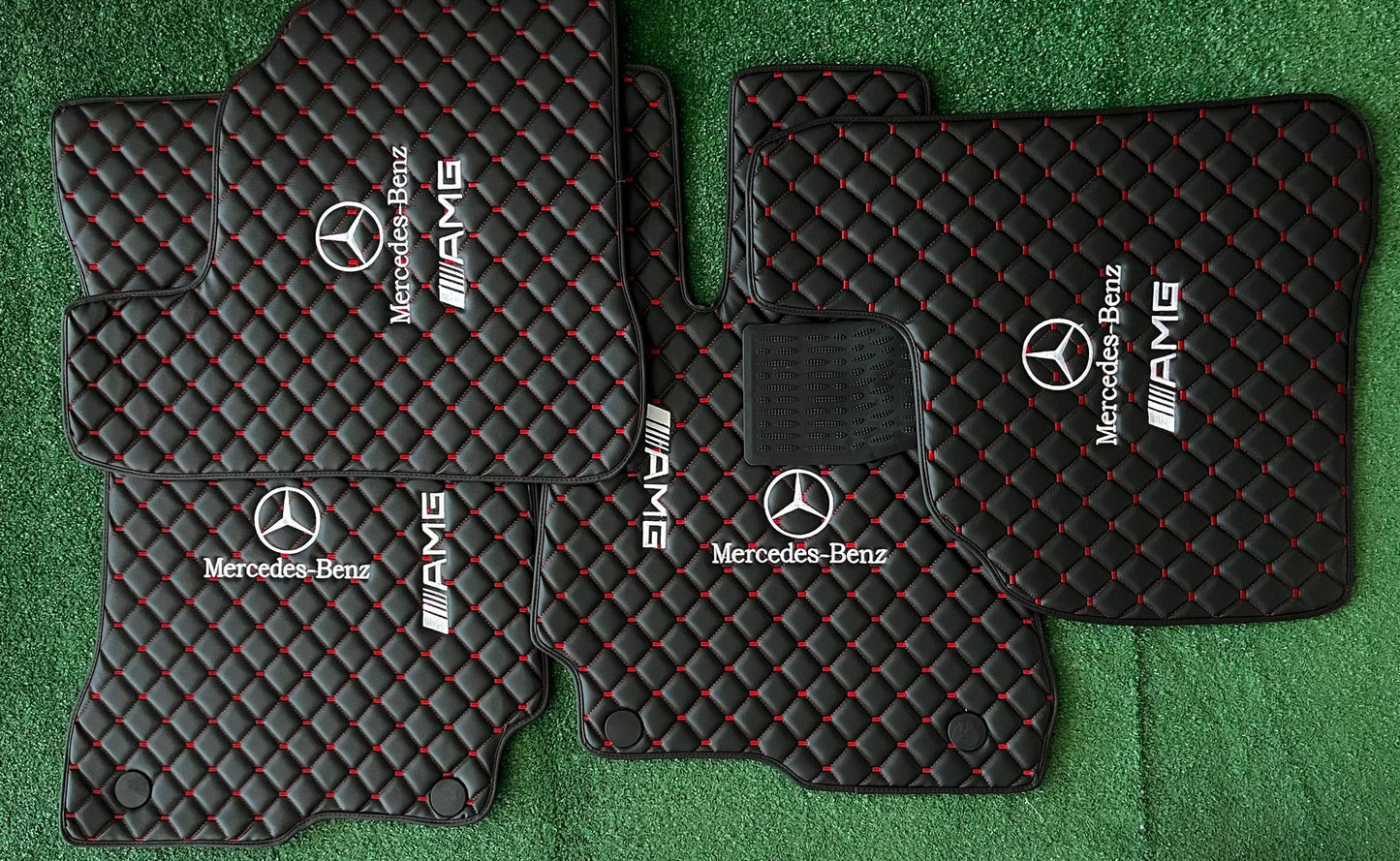 For M.Benz AMG Leather Floor Mats - Made To Measure Mats for all Model
