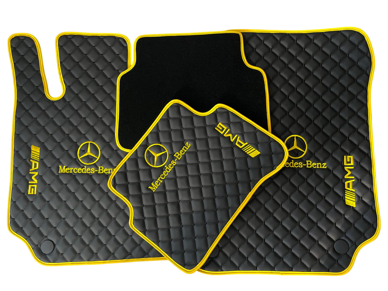 For M.Benz AMG Leather Floor Mats - Made To Measure Mats for all Model