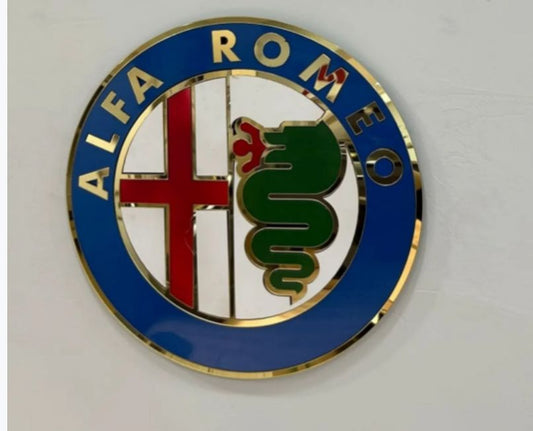 Alfa Romeo Wall Sign for Garage – Premium Wall Decor for Car Enthusiasts