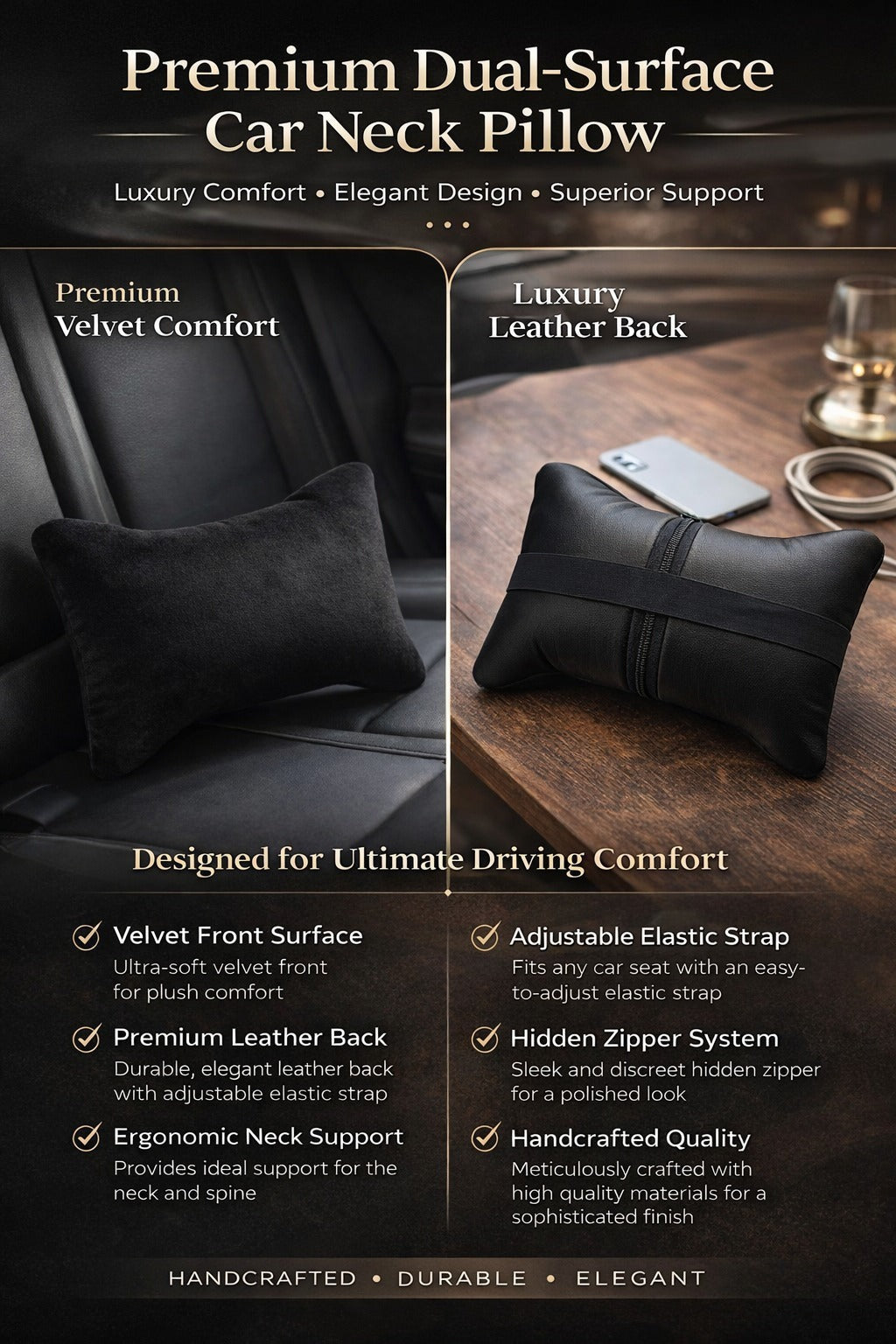 Aston Martin Velvet Neck Pillow, 2pcs