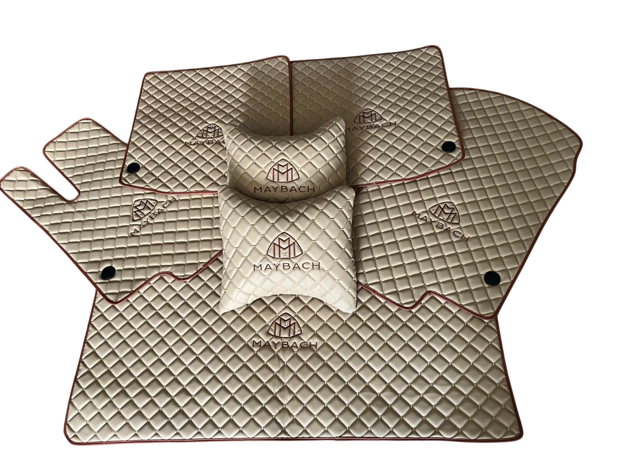 Fits For Maybach Leather Floor Mats Set Trunk Mat Pillow For Maybach