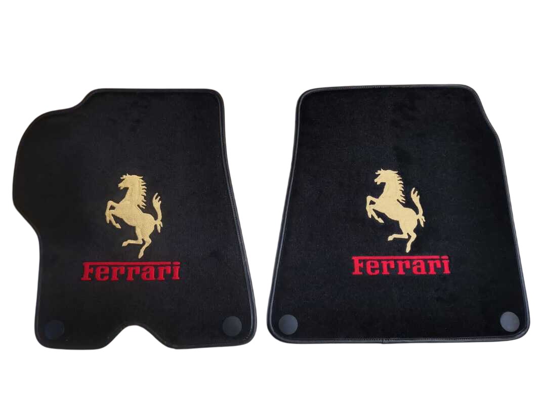 For Ferrari Floor Mats Custom Fit Ferrari Carpet Velour Mats with Custom Stitch