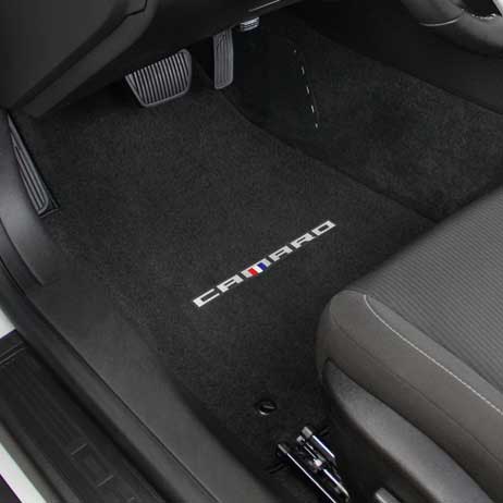 Camaro Floor Mats - Carpet Velour Mats For Camaro with Custom Stitch Logo