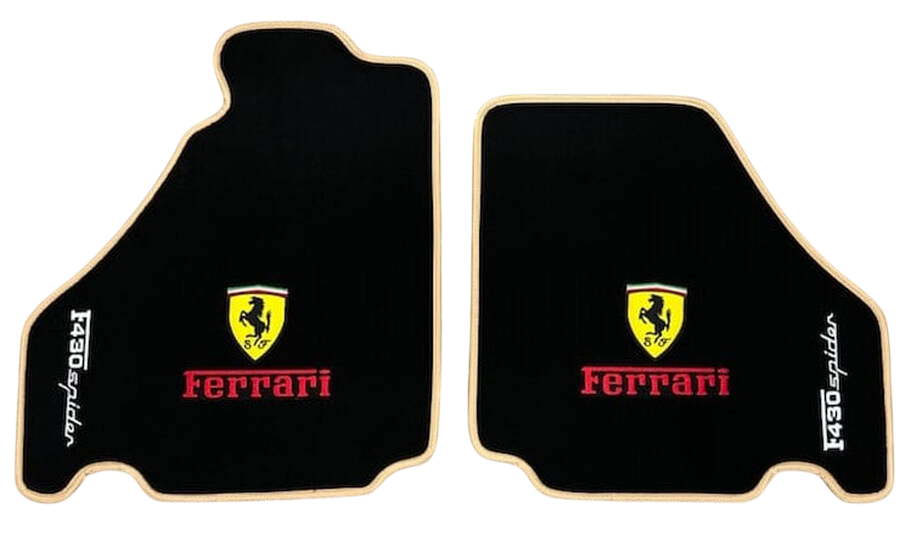 For Ferrari Floor Mats Custom Fit Ferrari Carpet Velour Mats with Custom Stitch
