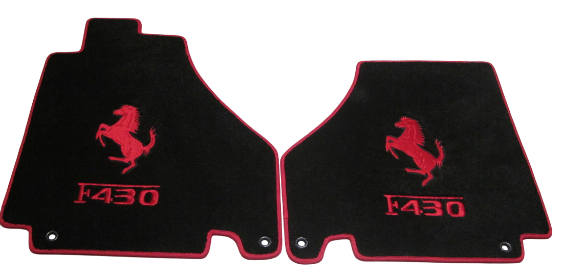 For Ferrari Floor Mats Custom Fit Ferrari Carpet Velour Mats with Custom Stitch