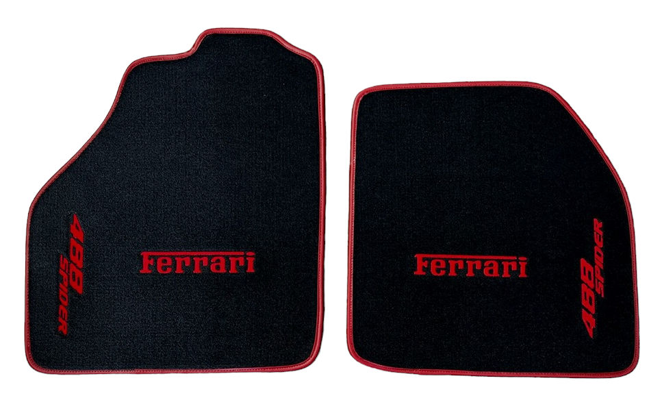For Ferrari Floor Mats Custom Fit Ferrari Carpet Velour Mats with Custom Stitch