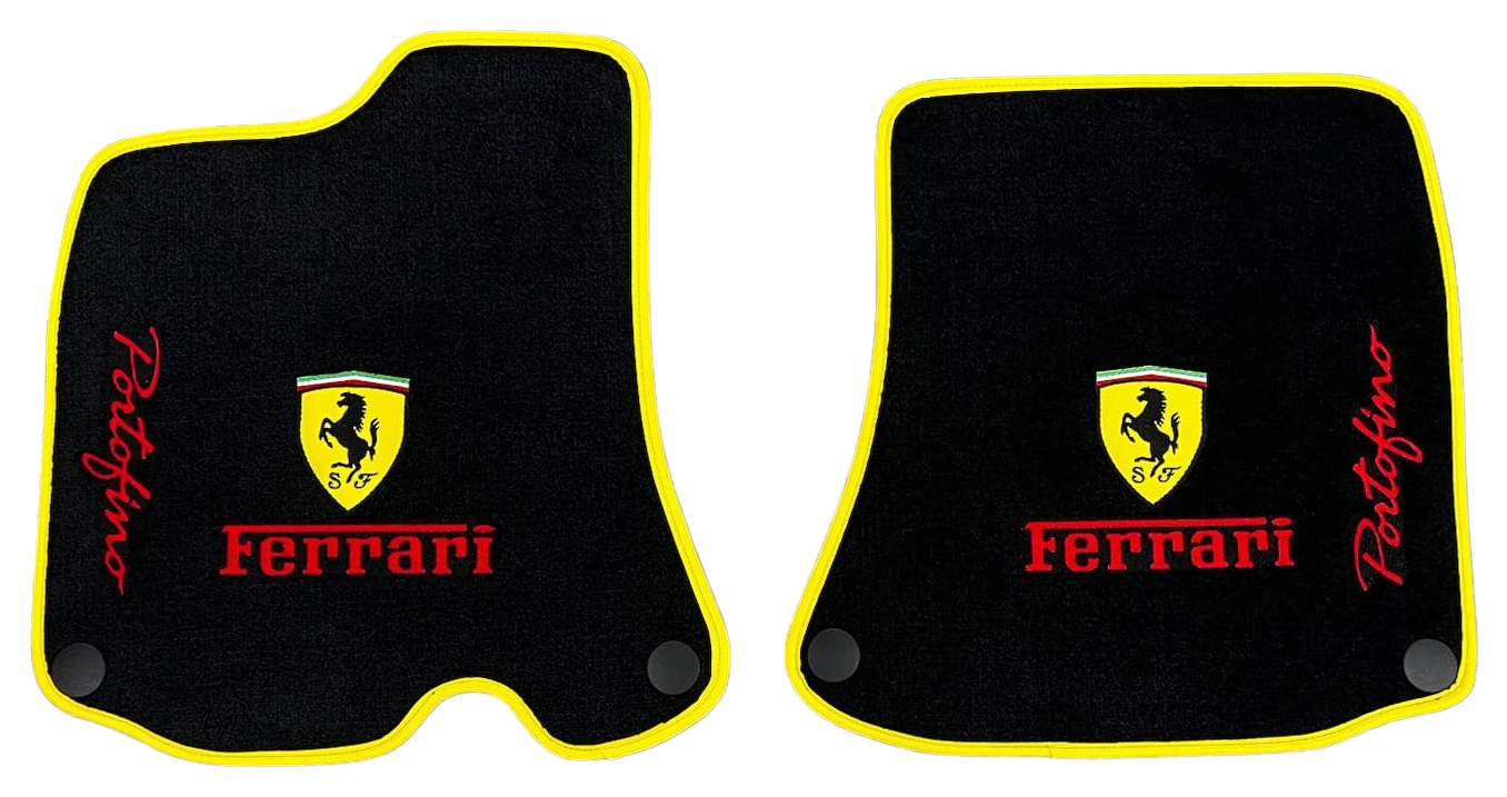 For Ferrari Floor Mats Custom Fit Ferrari Carpet Velour Mats with Custom Stitch