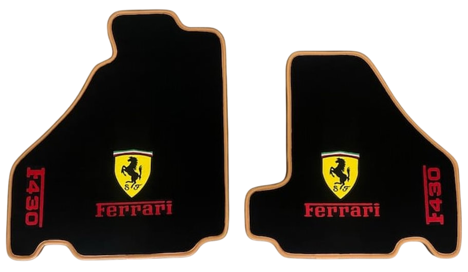 For Ferrari Floor Mats Custom Fit Ferrari Carpet Velour Mats with Custom Stitch