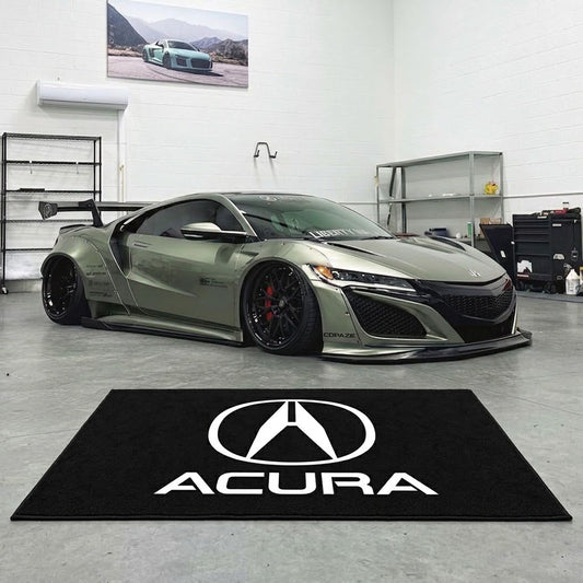 Acura Garage Floor Mat 5x7 FT (60x87 Inches) Premium Showroom Rug & Wall Decor Luxury Racing Style