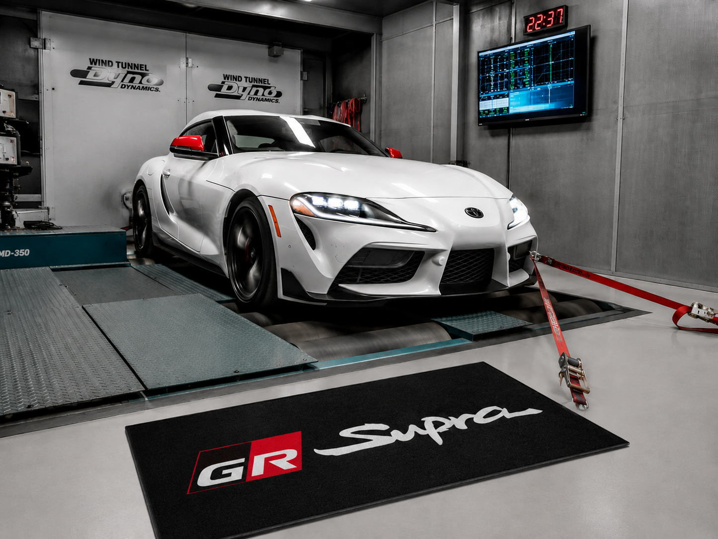 GR Supra Garage Floor Mat 5x7 FT (60x87 Inches) Premium Showroom Rug Wall Decor