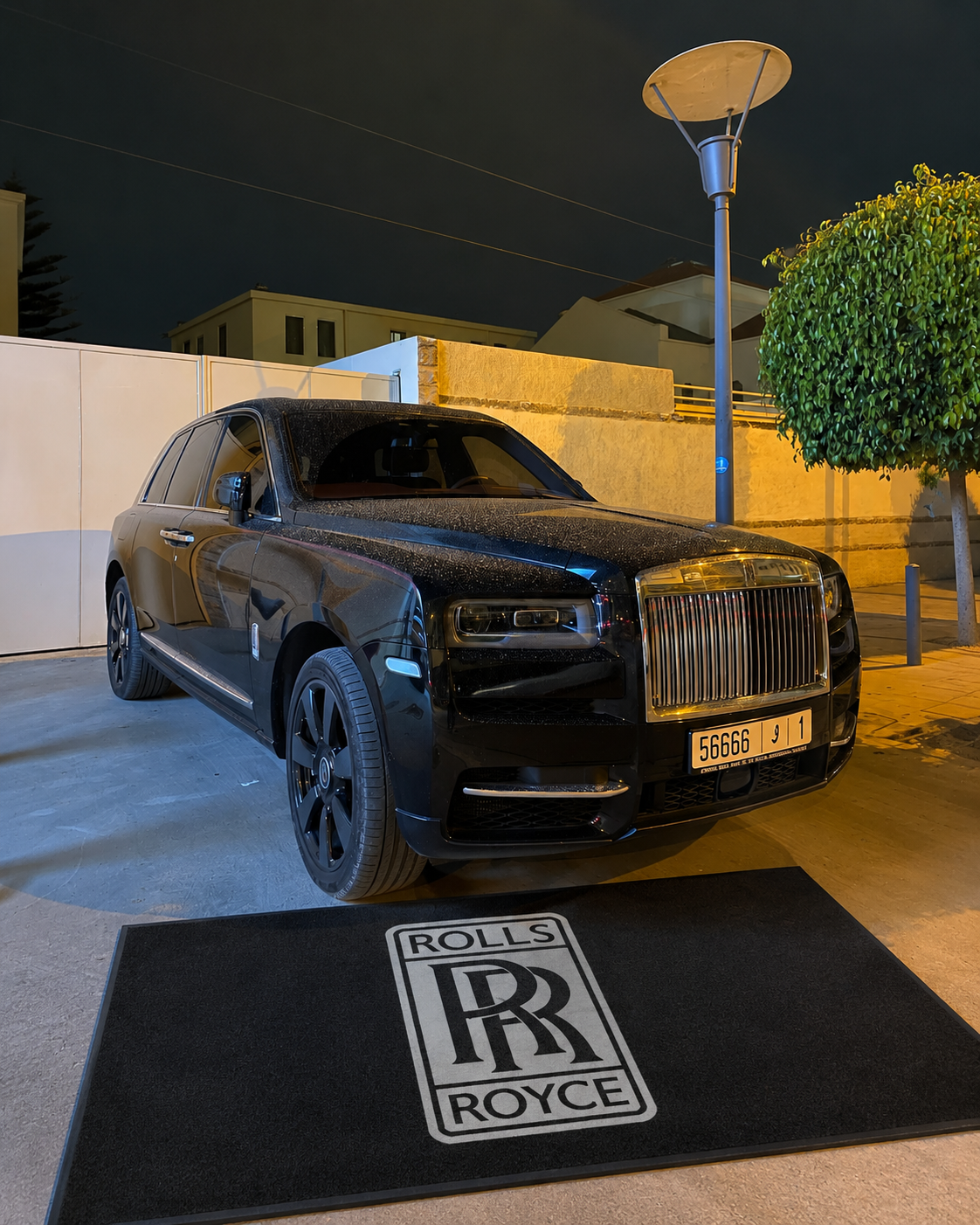 Rolls Royce Garage Floor Mat 5x7 FT (60x87 Inches) Premium Showroom Rug Wall Decor