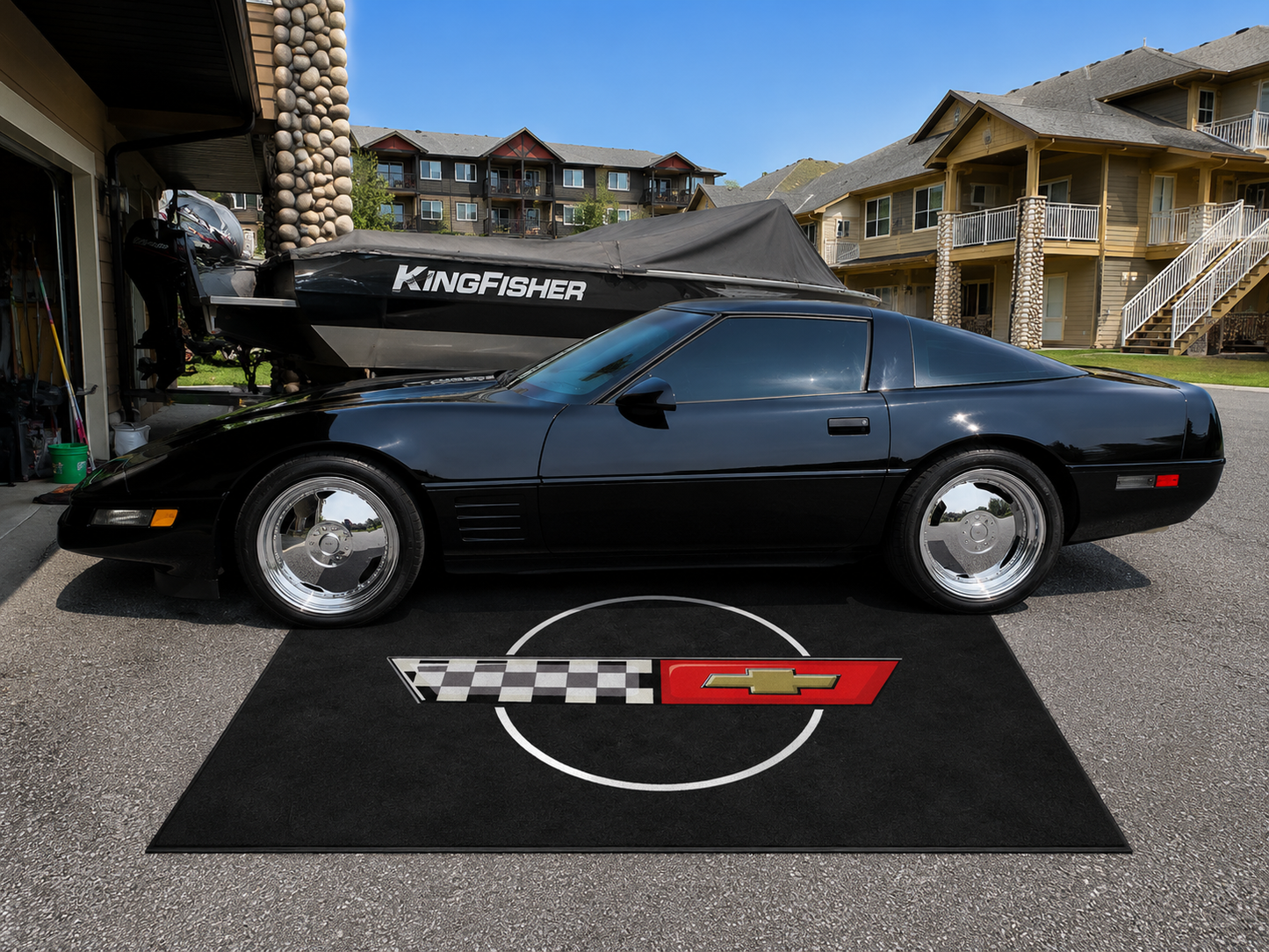 Corvette Garagemat 5x7 FT (60x87 Inch) C2 C3 C4 C5 C6 C7 C8 Z06