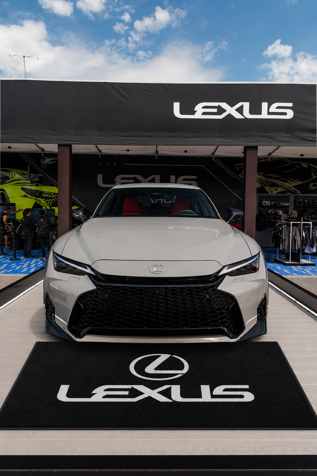 Lexus Garage Floor Mat 5x7 FT (60x87 Inches) Premium Showroom Rug Wall Decor