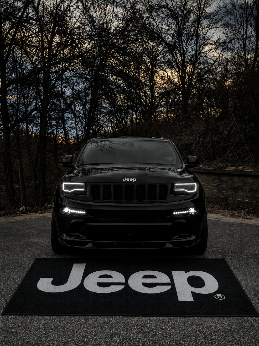 JEEP Garage Floor Mat 5x7 FT (60x87 Inches) Premium Showroom Rug Wall Decor