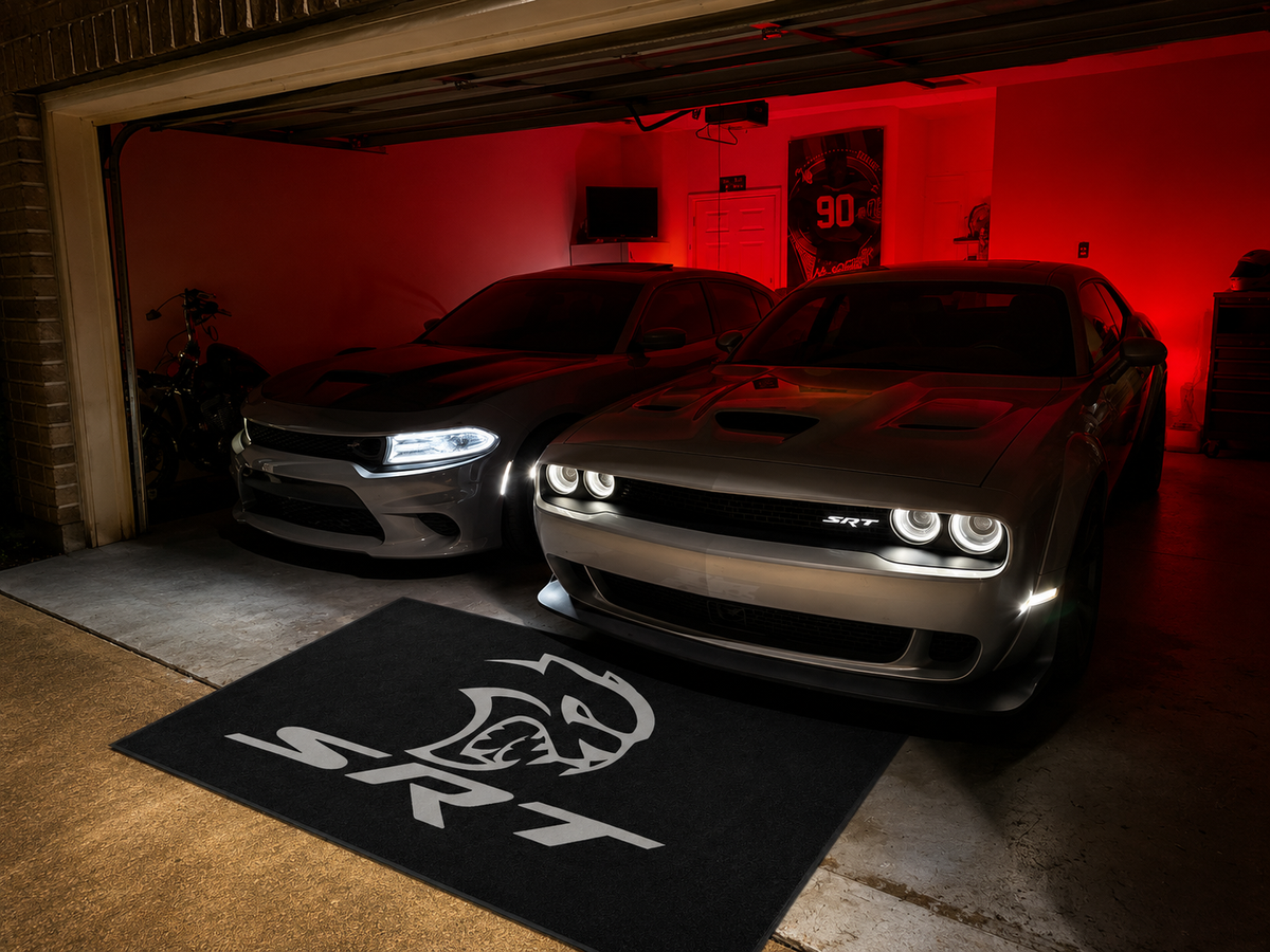 Dodge SRT Garage Floor Mat – Premium Parking Mat 60x87 Inches