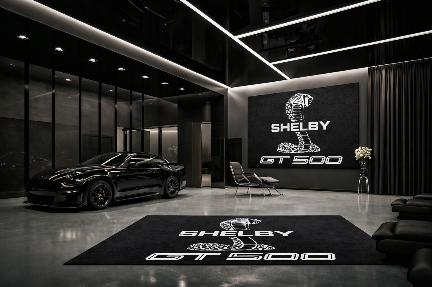Shelby GT500 Floor Mat 5x7 FT (60x87 Inches) Premium Showroom Rug Wall Decor