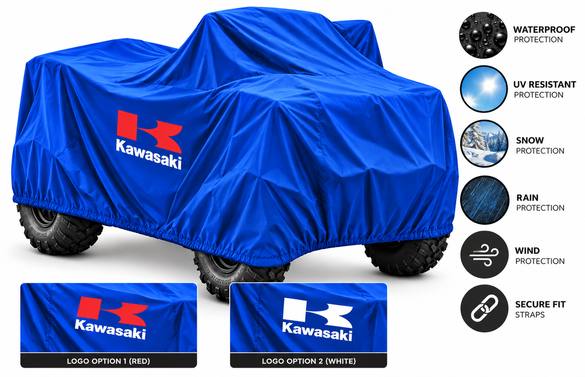 Kawasaki ATV Outdoor Cover – Waterproof All-Weather Quad Cover | Custom Fit