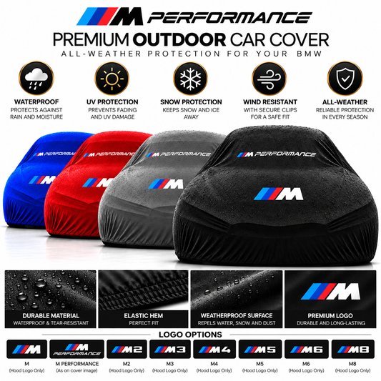 Fits BMW M Performance Outdoor Car Cover – Waterproof & Custom For M2 M3 M4 M5 M6 M8